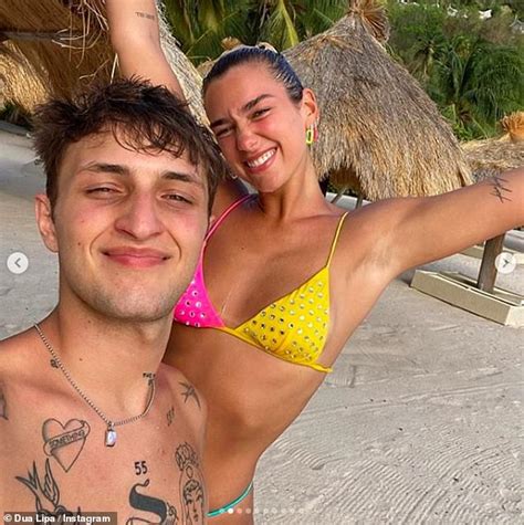 Dua Lipa and boyfriend Anwar Hadid soak up the sun in St Lucia | Daily Mail Online