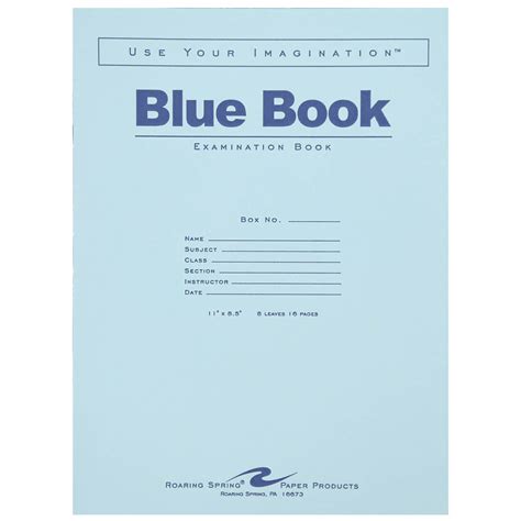 Blue Book Examination Book - 11" x 8.5"