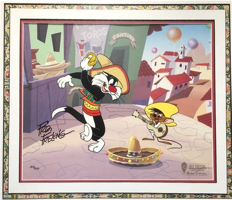 Mexican Cat Dance with Sylvester & Speedy Gonzales from Warner Bros Cel ...