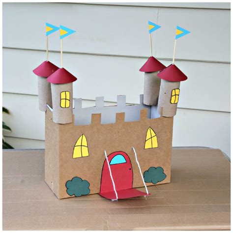 Recycled Cardboard Castle Craft · Kix Cereal