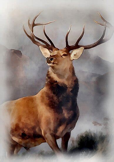 "MONARCH OF THE GLEN, Digital Painting of this famous Stag" Poster by ...