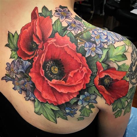 Love this! Backpiece Tattoo, Tattoo Cover-up, Tatoo Art, Poppies Tattoo, Watercolor Tattoo ...