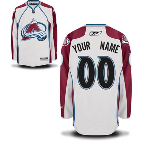 Reebok Colorado Avalanche Men's Premier Away Custom Jersey - White ...