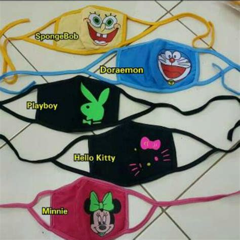 Jual Masker kain karakter lucu masker karakter masker anak lucu | Shopee Indonesia