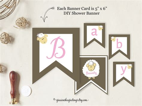 DIY Pink Baby Shower Banner Printable Baby Shower Wall - Etsy