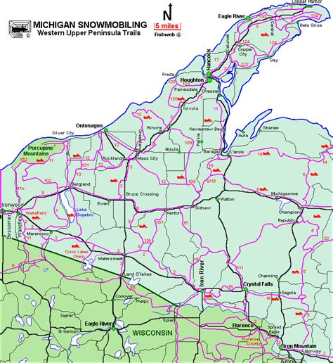 Snowmobile Trails In Michigan Map - Floria Anastassia