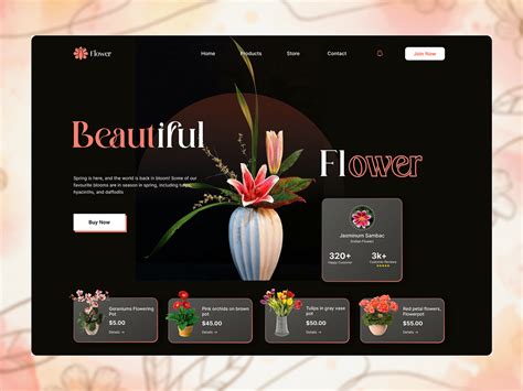 Flower Header Design on Behance