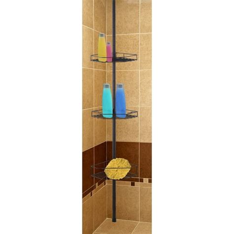 3 Tier Tension Rod Shower Caddy, Bronze - Walmart.com - Walmart.com