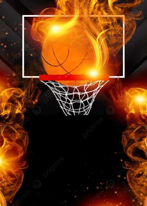 Basketball Hoop Fire Background Wallpaper Image For Free Download - Pngtree