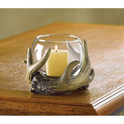 Rustic Faux Deer Antler Candle Holder 38444 | Buffalo Trader Online