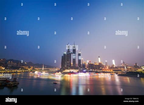 China Chongqing night city Night cityscape in chongqing,China Stock ...