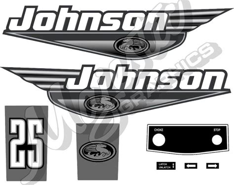 JOHNSON 25hp - OUTBOARD DECAL SET - OUTBOARD DECALS | eBay