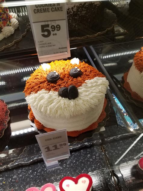 Seen at the Meijer bakery. : foxes