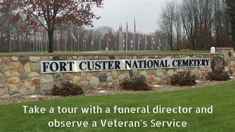 Fort Custer National Cemetery Tour and Veteran Funeral Service- Honor Guard - YouTube