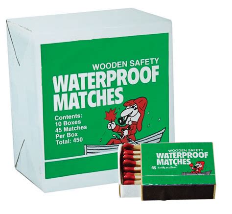 Waterproof Matches - 45/Box (10 Boxes/Pack)