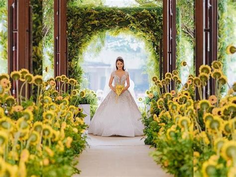 LOOK: Kris Bernal and Perry Choi's wedding is adorned with sunflowers ...