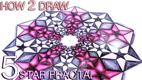 How To Draw Fractals - Golden Ratio Star Pattern - Sacred Geometry Tutorial - YouTube