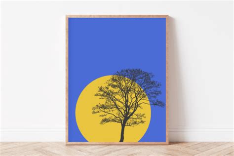 Sun Wall Art, Tree Wall Art, Sun Prints Graphic by AV Graphics · Creative Fabrica