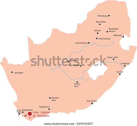 Map Region Botrivier South Africa Stock Vector (Royalty Free) 334950407 ...