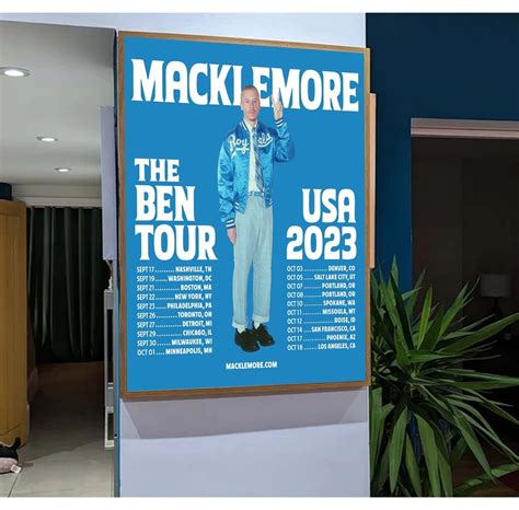 Macklemore The Ben Tour 2023 Poster Designed & Sold By Tienmuoidesign