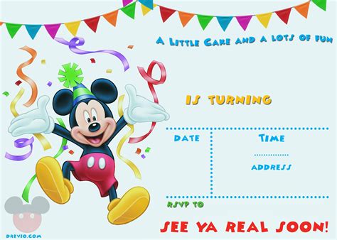 25 Incredible Mickey Mouse Birthday Invitations | Kitty Baby Love