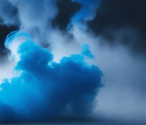 Premium AI Image | Blue Smoke Bomb Overlay Photoshop Smoke Bombs Background