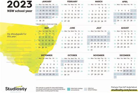 School terms and public holiday dates for NSW in 2023, 2024 | Studiosity