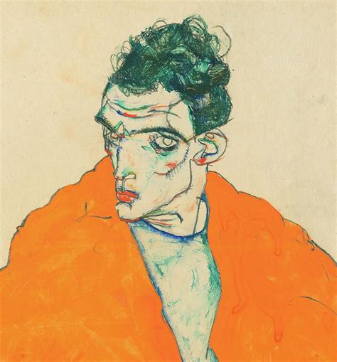 Egon Schiele Drawings, Abstract Expressionist Art, Google Art Project, Hidden Face, Orange Is ...