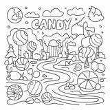 Premium Vector  Hand Drawn coloring Book Page Illustration Of A Candy sketch template