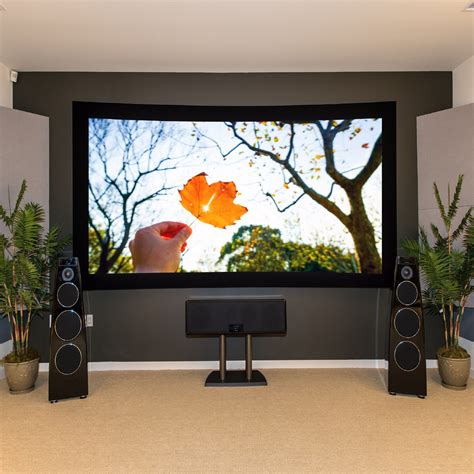 Home Cinema Curved Fixed Projector Screen - China Projector Screen and ...