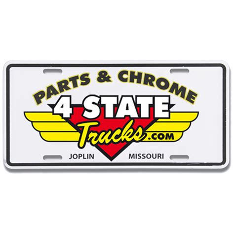 4 State Trucks Embossed License Plate - 4 State Trucks