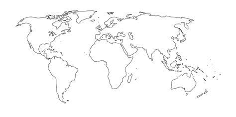 Blank World Map With No Borders