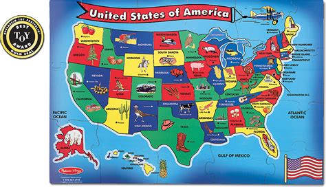 Melissa & Doug United States of America 51 Piece Floor Puzzle - A Child's Delight
