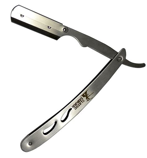 Barber Razor Straight Edge Silver – Belleza SA