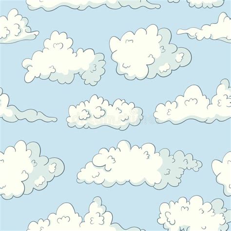 Cloud Vector Seamless Pattern. Stock Vector - Illustration of collection, isolated: 137241348