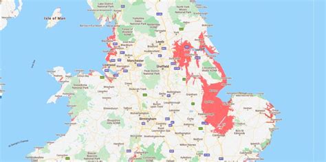 Interactive Map Shows UK Areas That Will be Underwater if Sea Levels Keep Rising