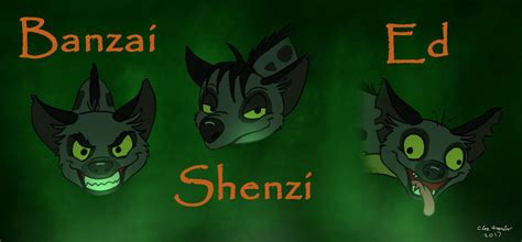 Shenzi, Banzai, and Ed by FieryBirdyThing on DeviantArt