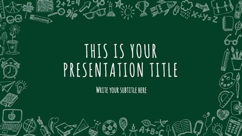 Free School Stuff Theme Powerpoint Template | Powerpoint templates ...