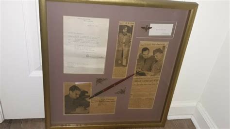 1941 Theodore Teddy Roosevelt Fountain Pen Framed w/ Letter & Newspaper Clipping -- Antique ...