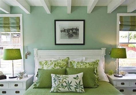 Natural Green Color Schemes for Modern Bedroom and Bathroom Decorating | Green bedroom walls ...