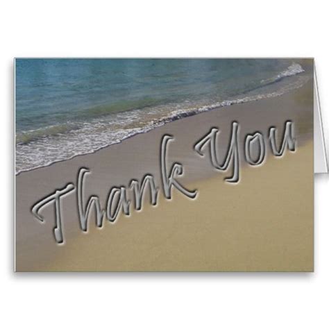 Beach Thank You Card | Thank you cards, Cards, Thank you