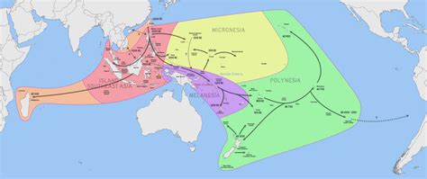 Migration of Austronesian Anatomically Modern Humans (Source: Wikipedia) : r/MapPorn