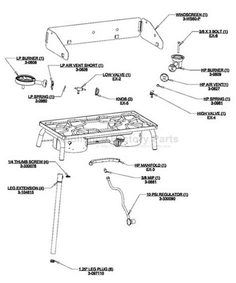 Camp Chef EX170LW Parts | Campings