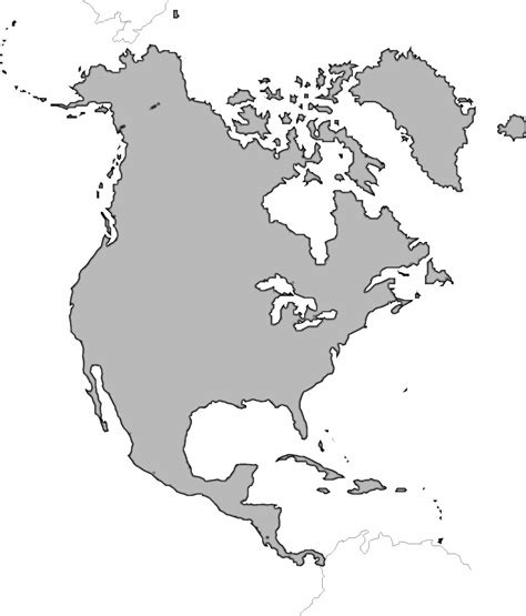Printable Blank North America Map
