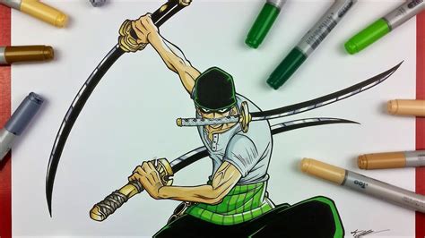 Drawing Roronoa ZORO from One Piece - YouTube