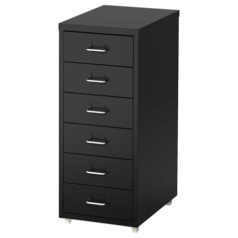 HELMER drawer unit on castors, black, 28x69 cm - IKEA