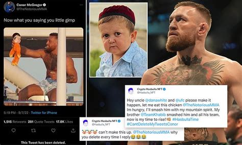 Conor McGregor resumes war of words with Hasbulla by calling him a 'gimp' in now-deleted post ...