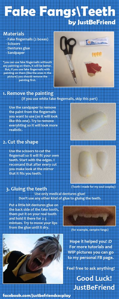 Cosplay Tutorial - Fake fang/teeth by JustBeFriend on deviantART | Cosplay tutorial, Cosplay diy ...