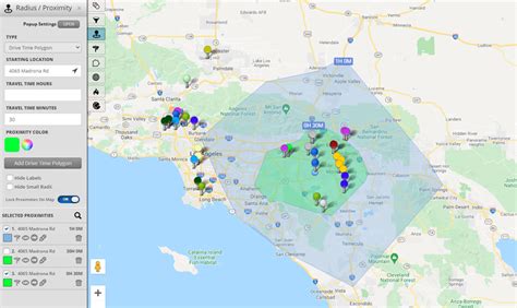 Driving Radius Map | Drive Time Maps - Maptive