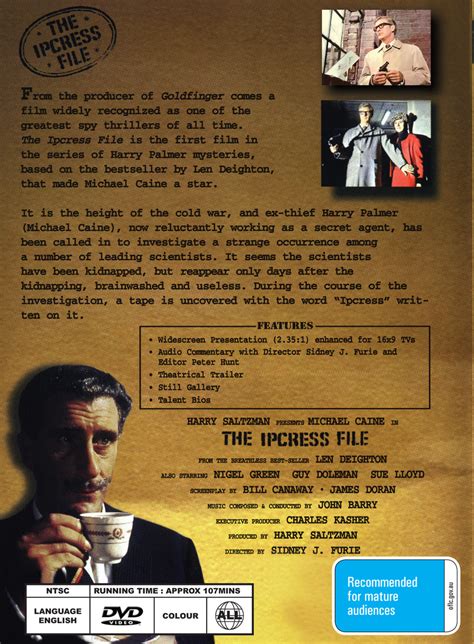 The Ipcress File (1965) - DVD - Michael Caine, Nigel Green